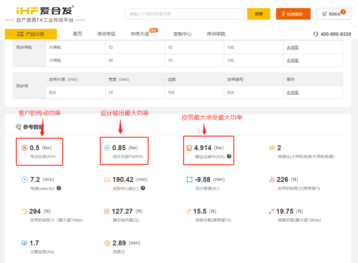 愛合發FA工業零件采購平台同步帶輪（lún）計算選型